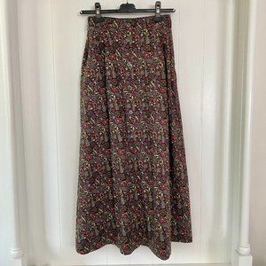 Tilley Cotton Print Midi Skirt - XS